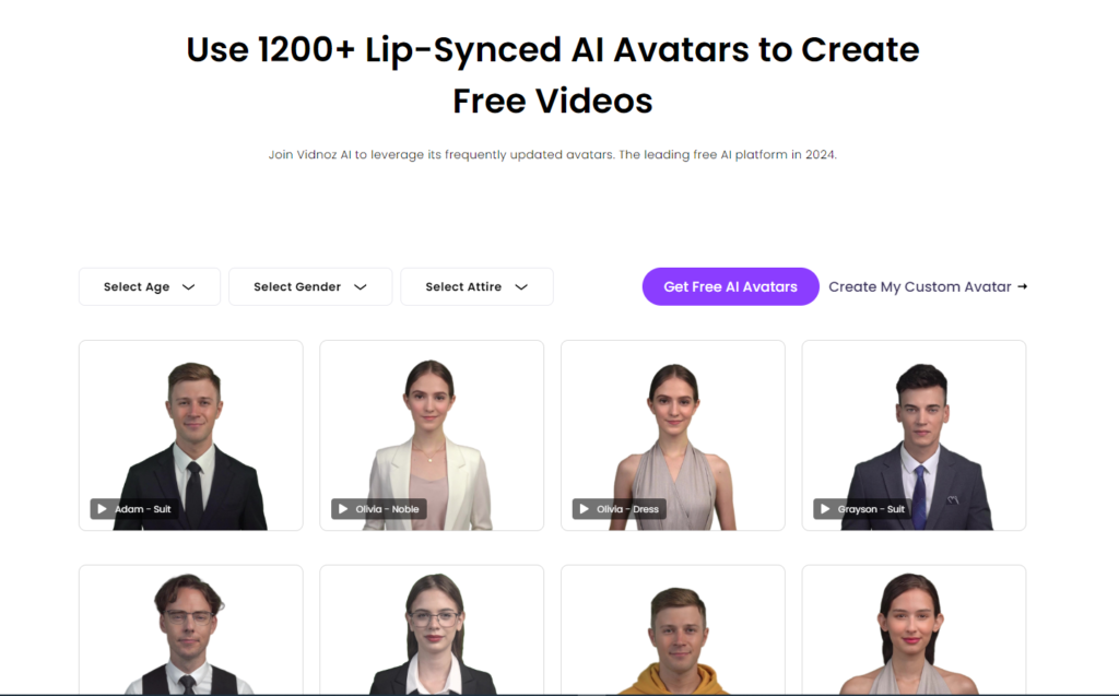 Vidnoz AI Avatars