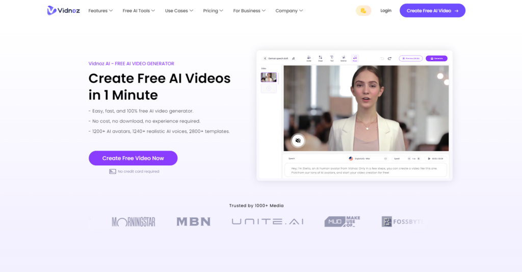 What is Vidnoz AI in Vidnoz AI review